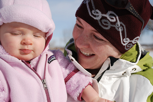 pink and mom