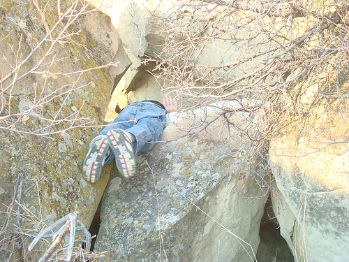 Dylan looks for hidden treasure